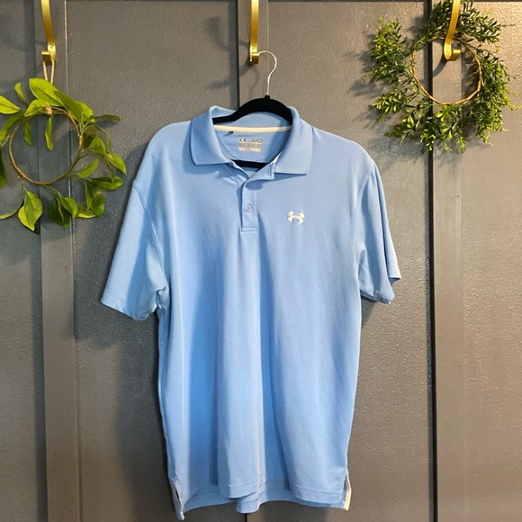 Under Armour Light Blue Loose Fitting Polo XL - Picture 1 of 6